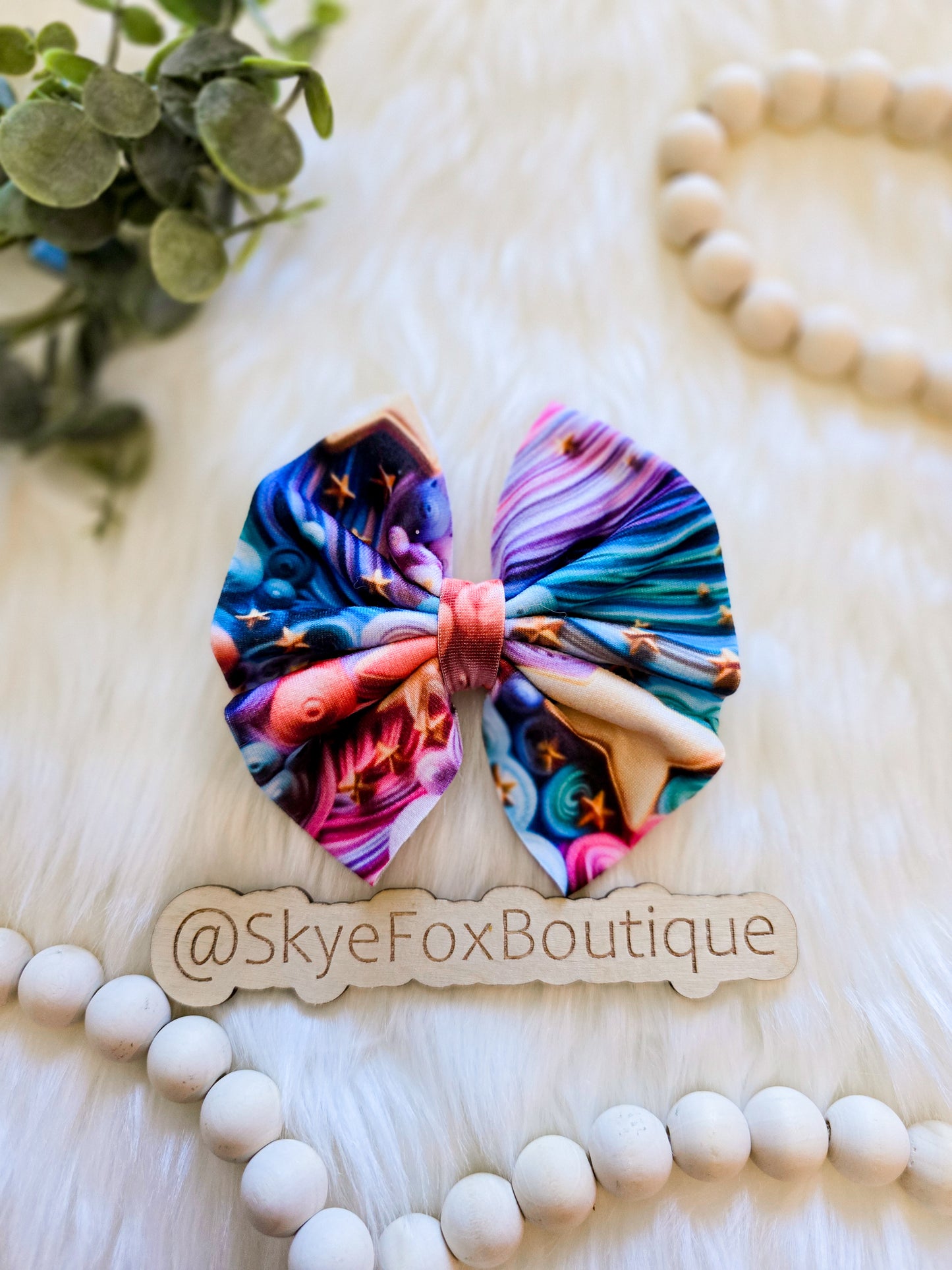 Candy stars 4" Hair Bow