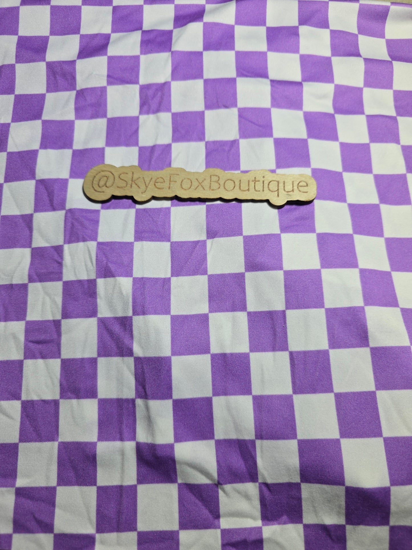 DBP Fabric Purple White Checks