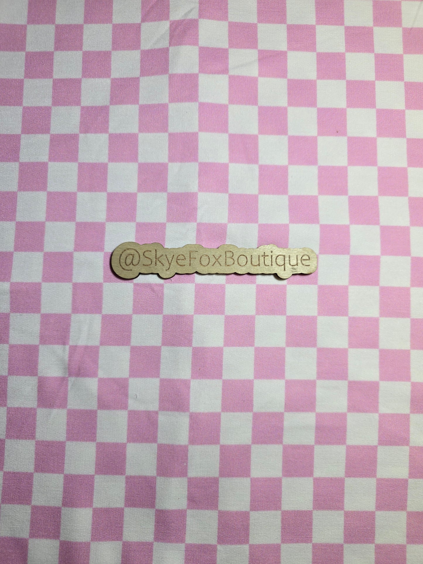 French Terry Fabric light pink and White Checks