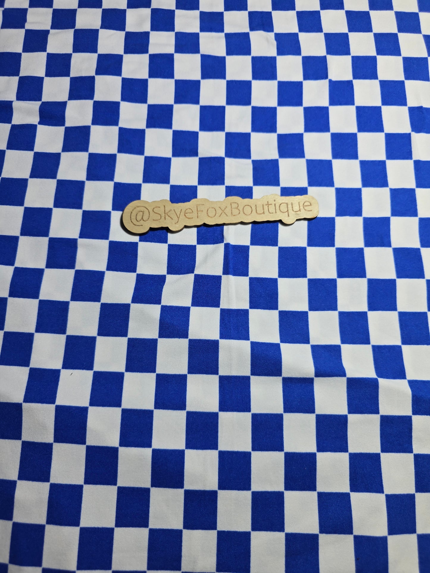 DBP Fabric Blue White Checks