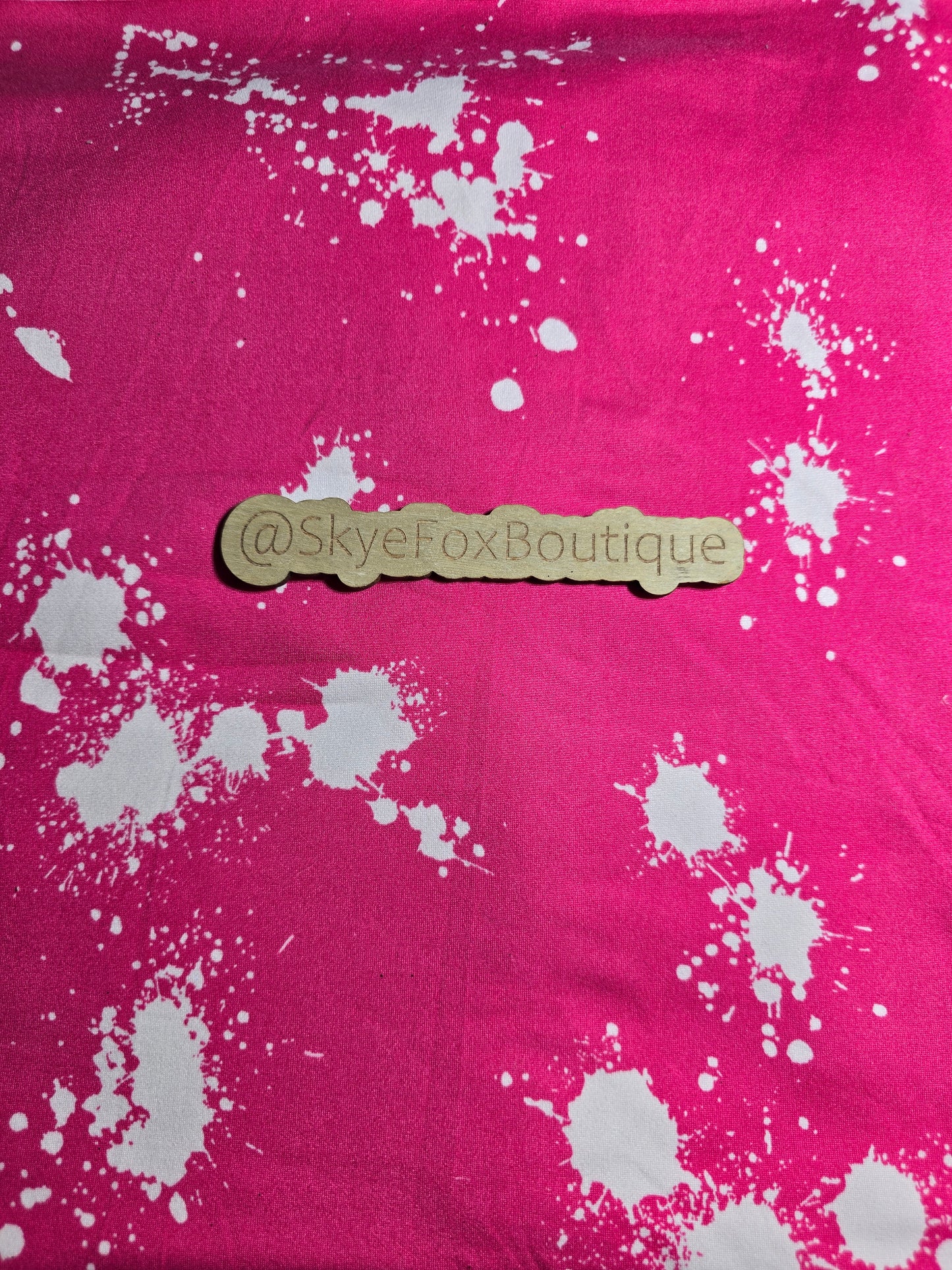 DBP Fabric Hot Pink with white splatter