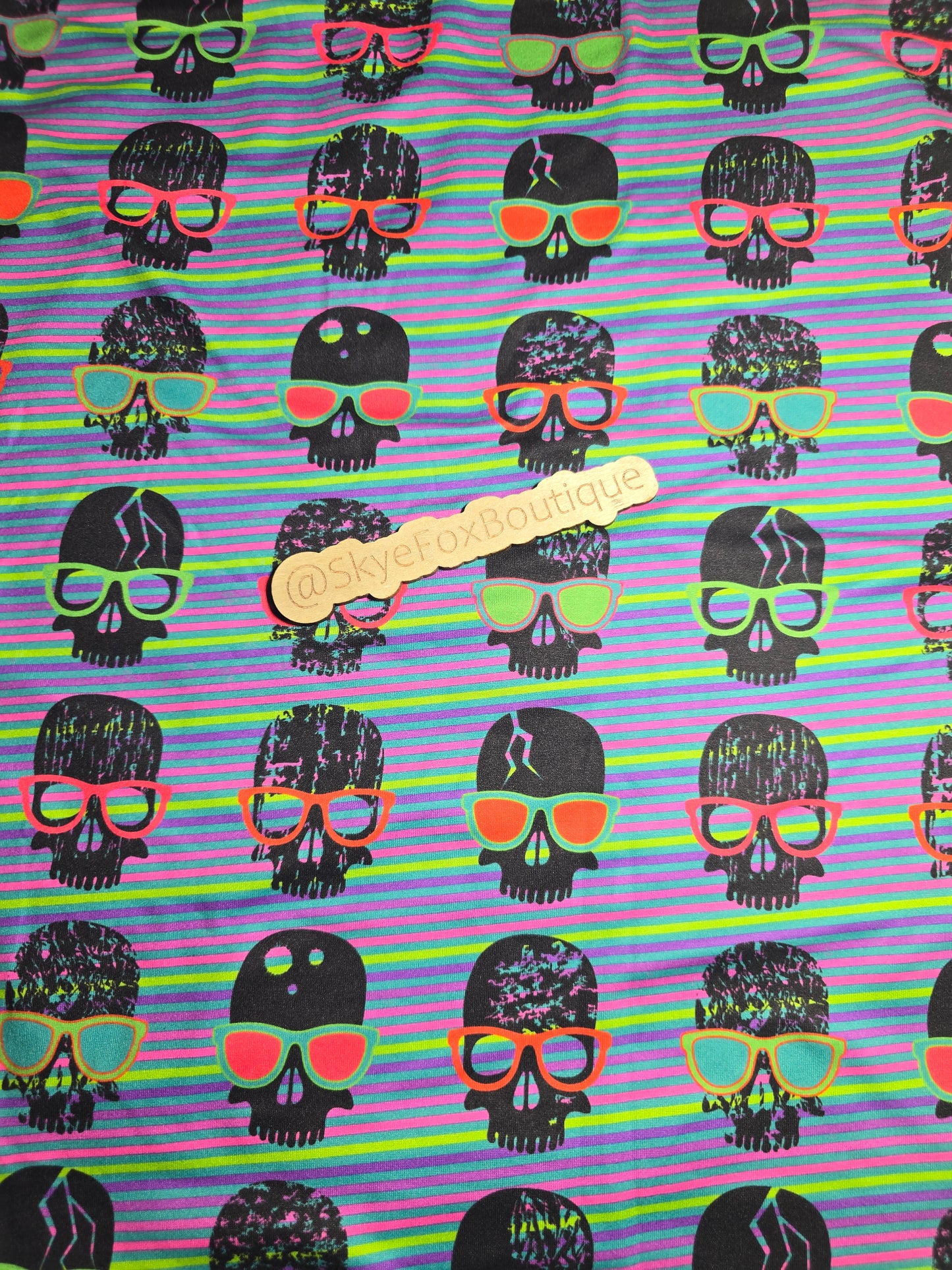 DBP Fabric Neon Skulls