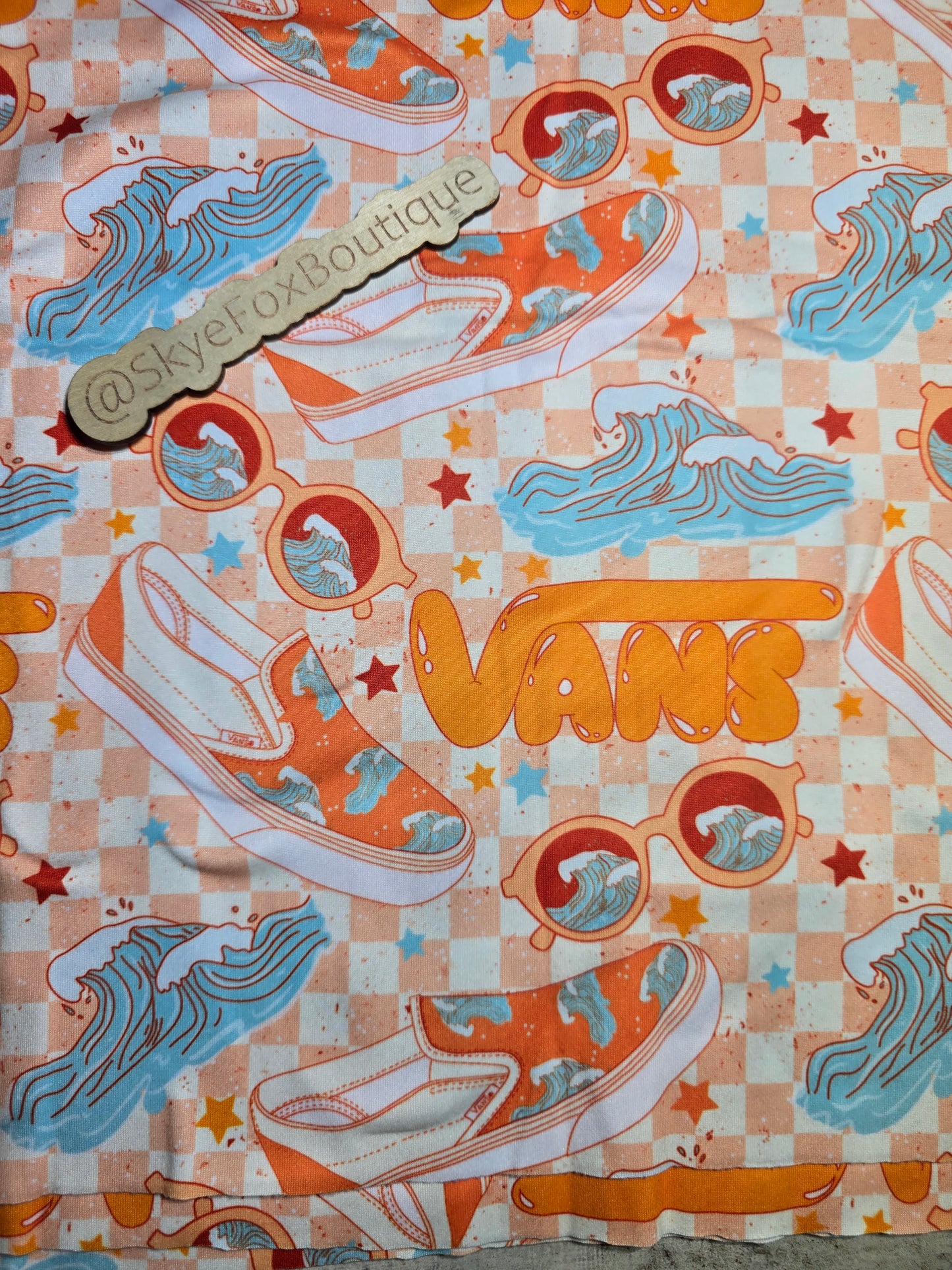 DBP Fabric beach orange check