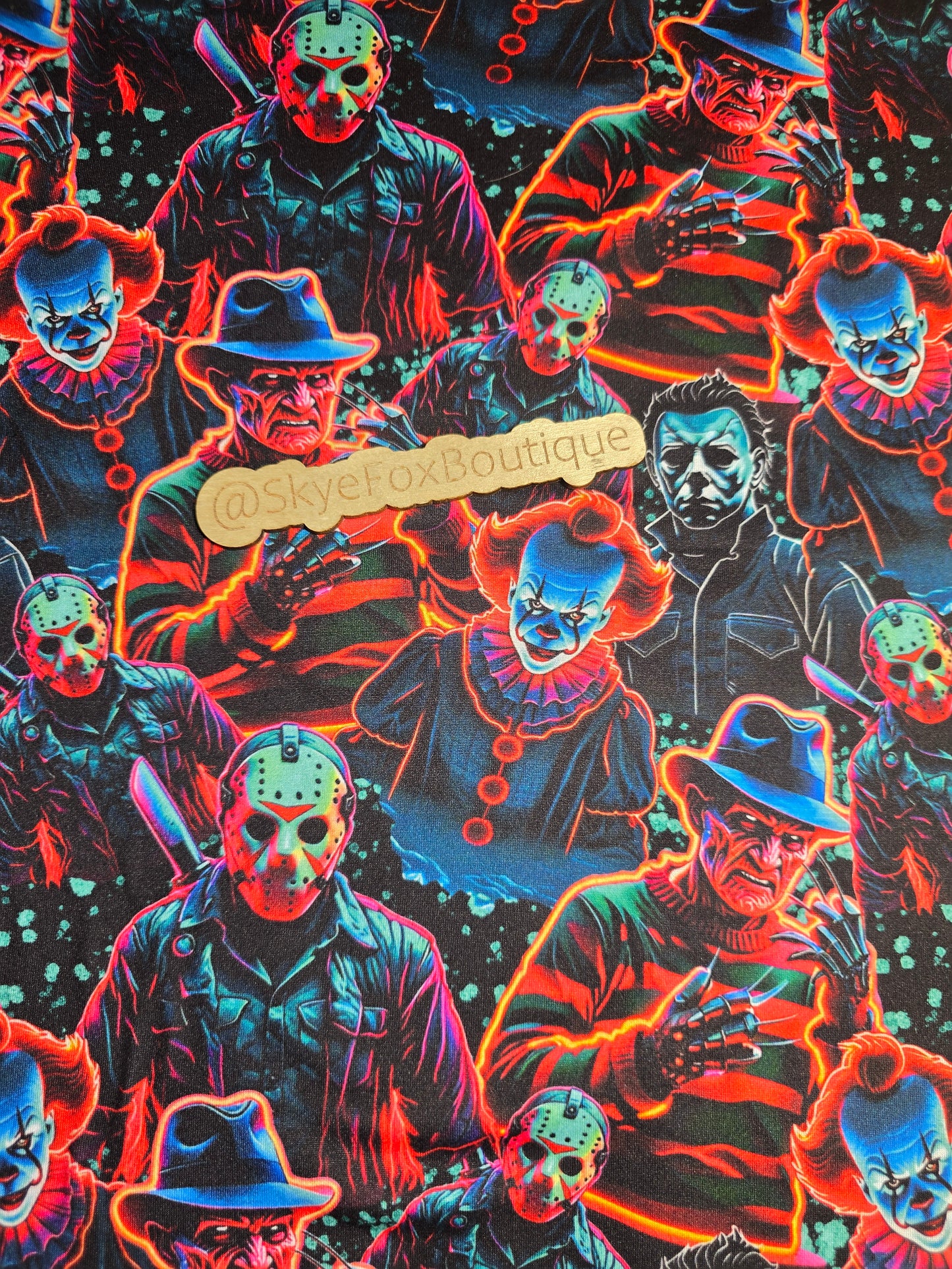 DBP Fabric Neon outline horror