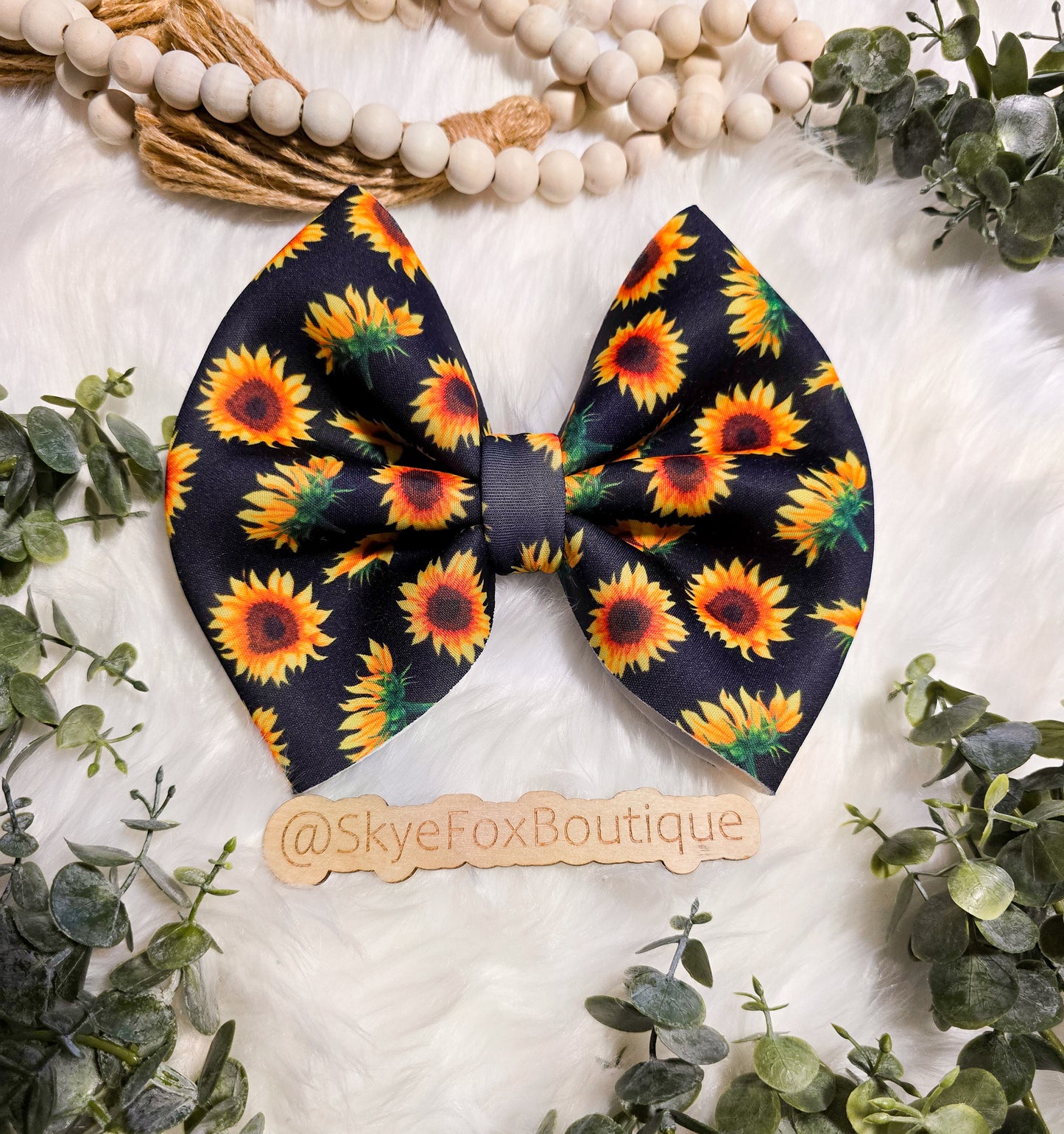 8" Sunflower Bow
