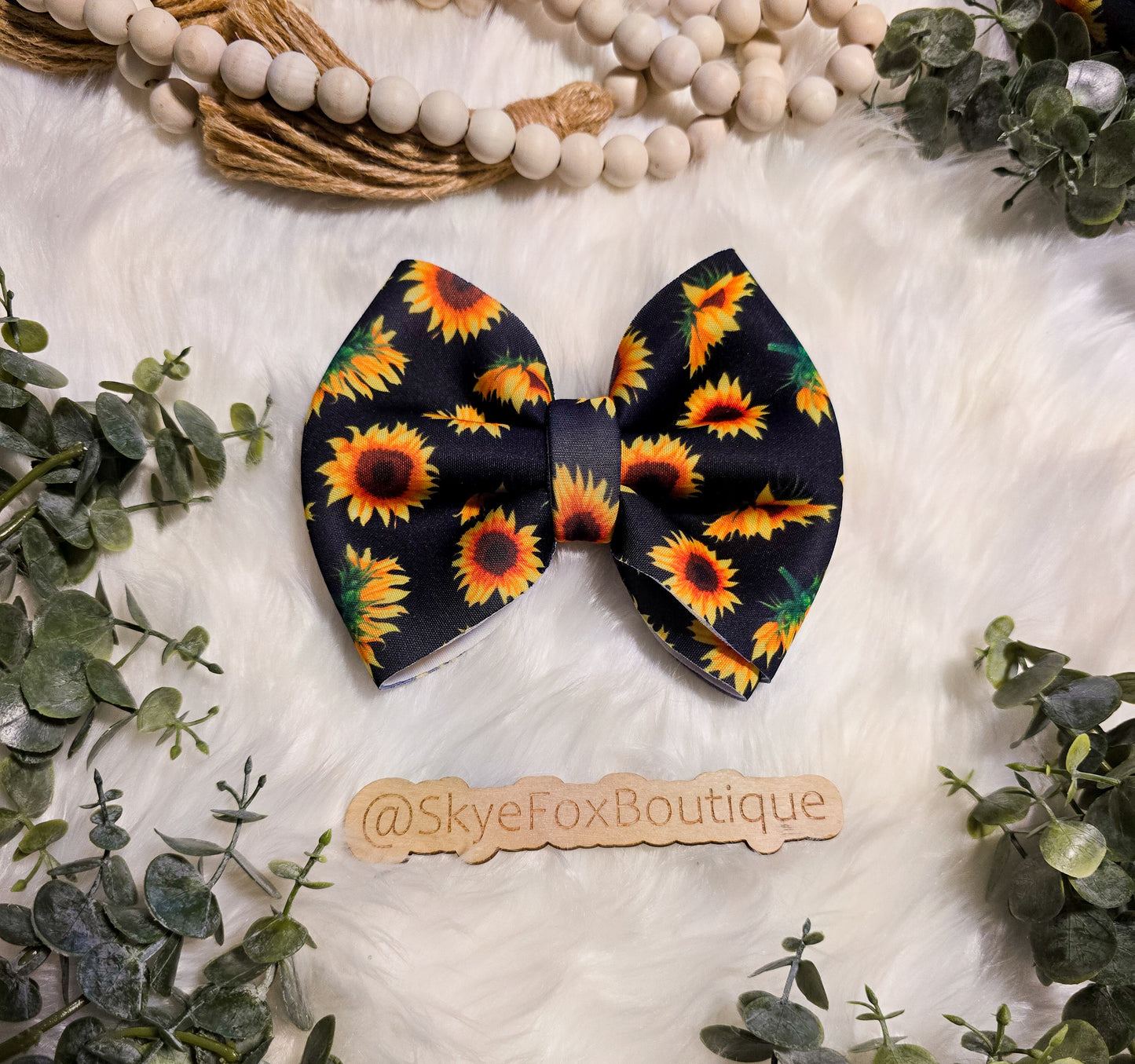 6" Sunflower bow