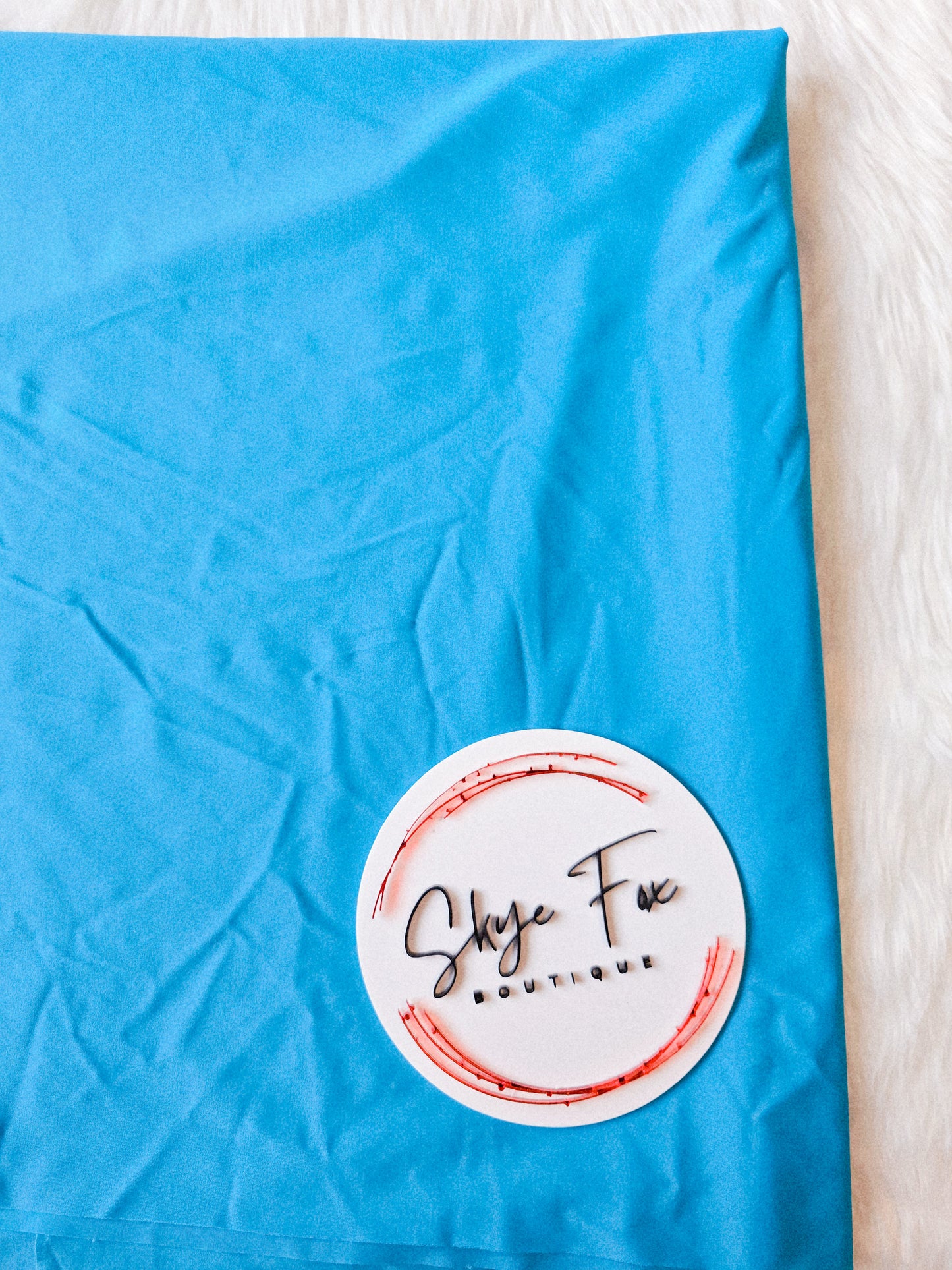 Swim Fabric teal blue