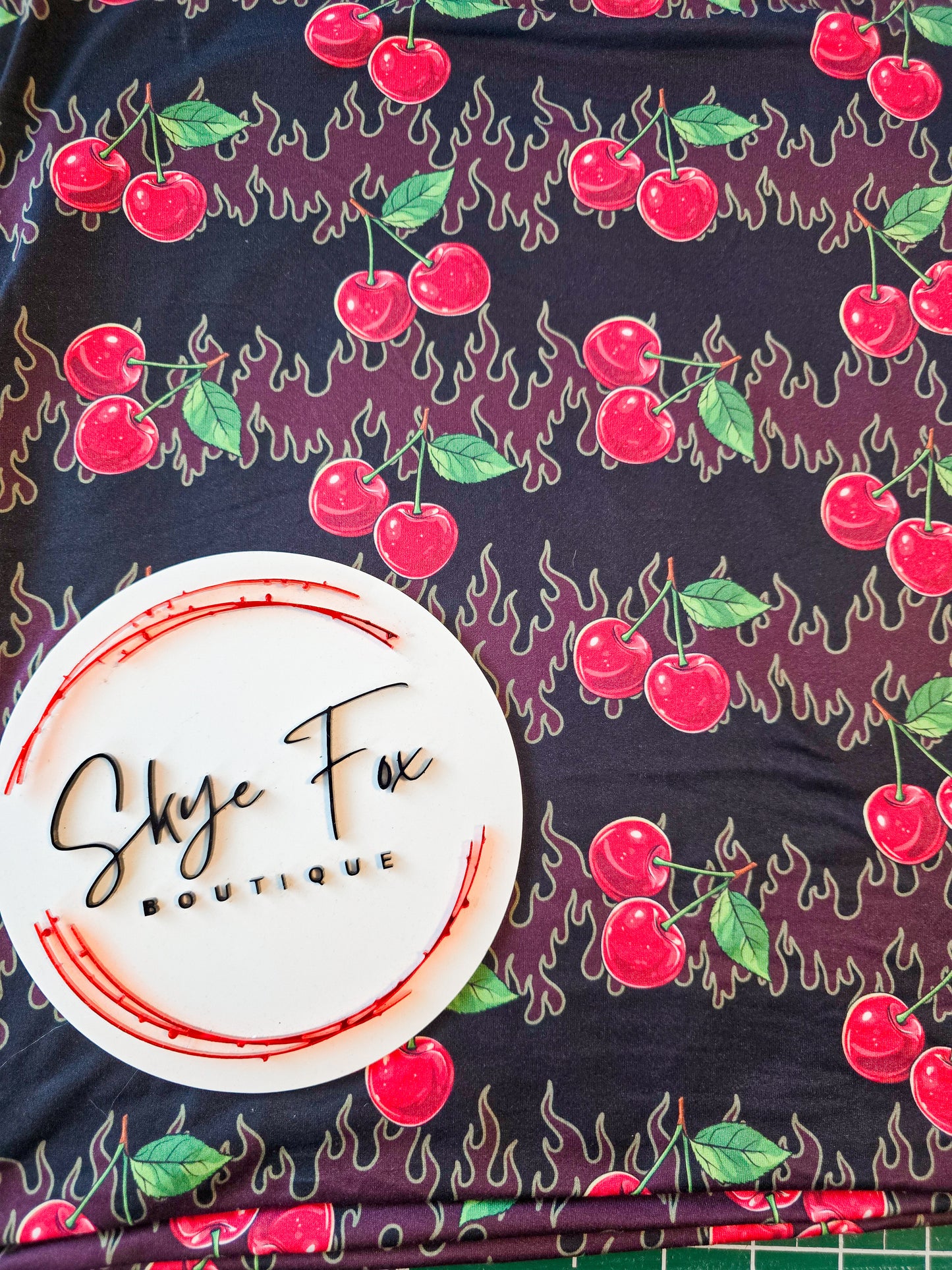 DBP Fabric Cherries flames