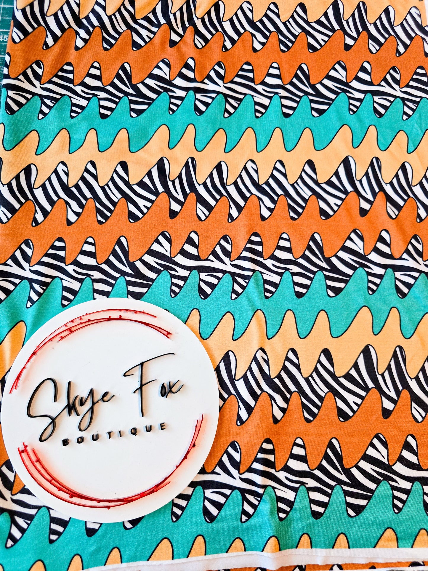DBP Fabric Zebra teal