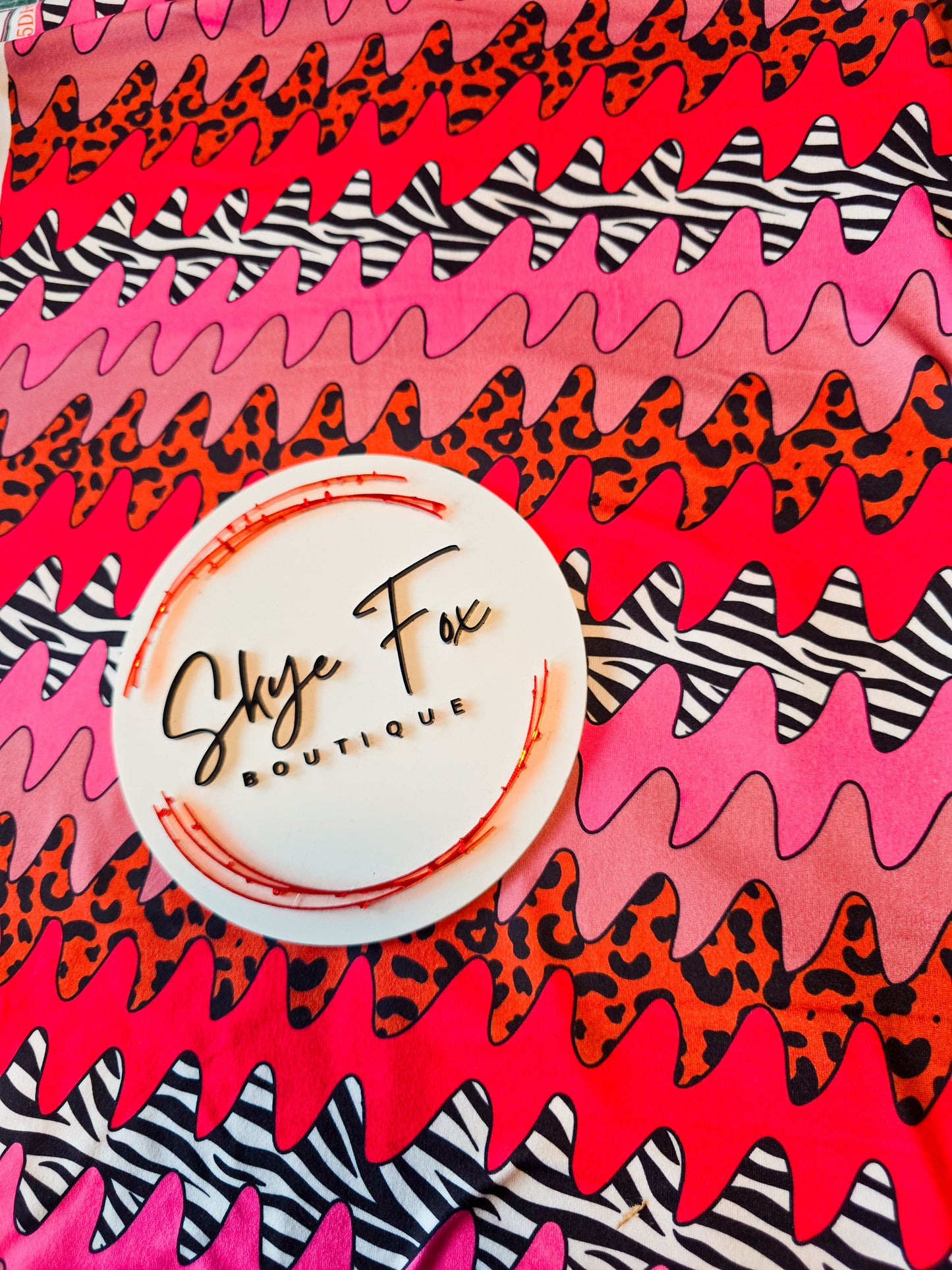 DBP Fabric Pink Zebra Leopard