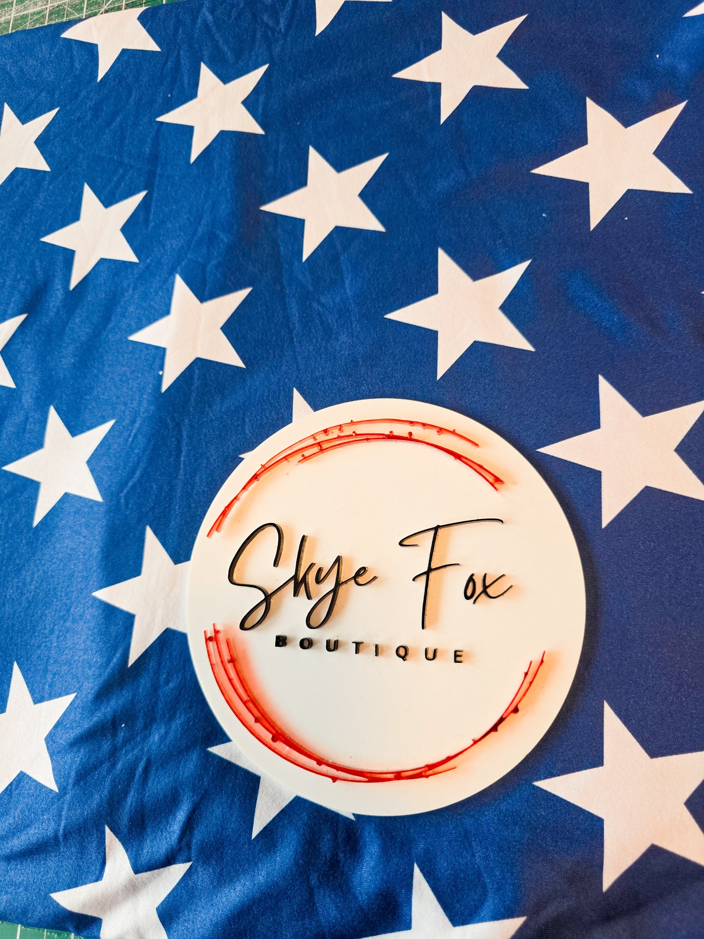 DBP Fabric Blue White stars