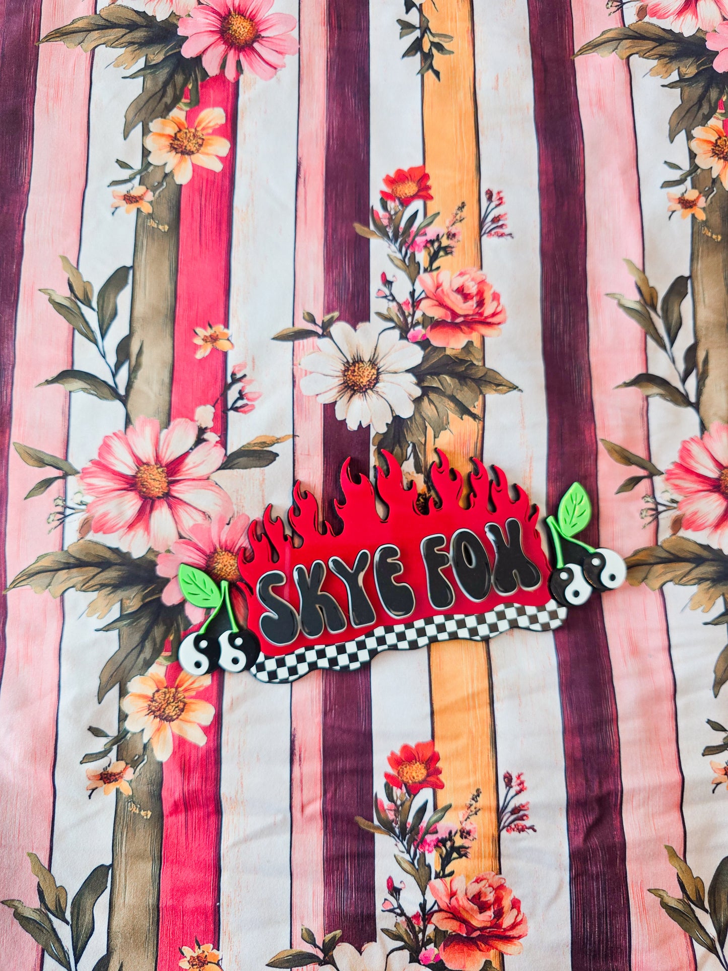 DBP Fabric flower stripe