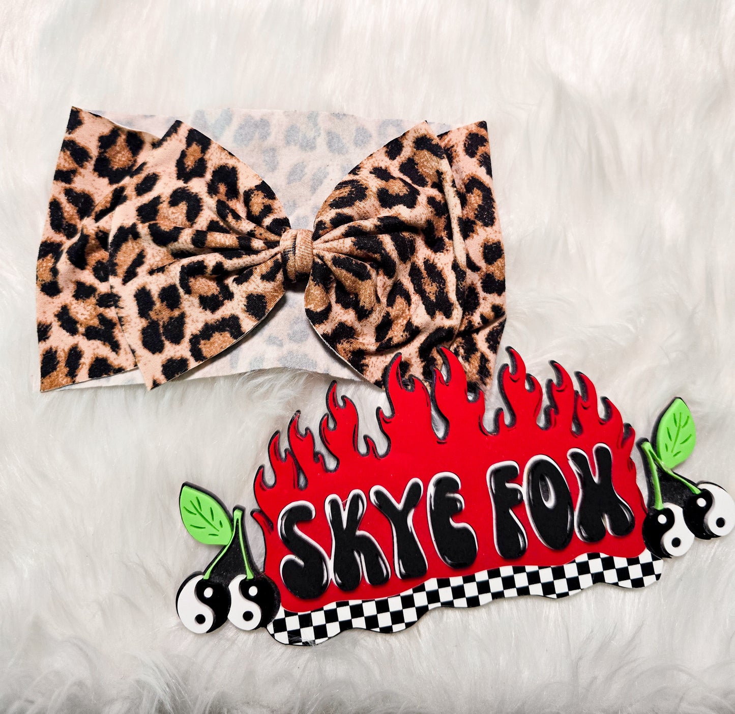 Bow wrap Headband leopard