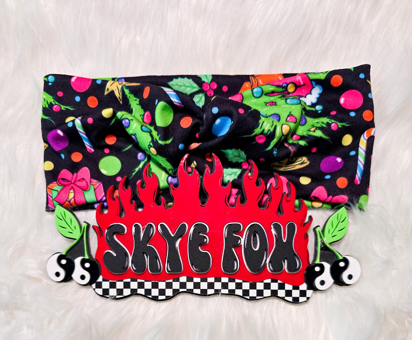Twist Headband Neon Christmas