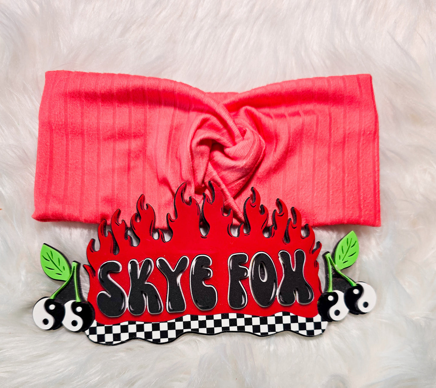 Twist Headband RIB Coral