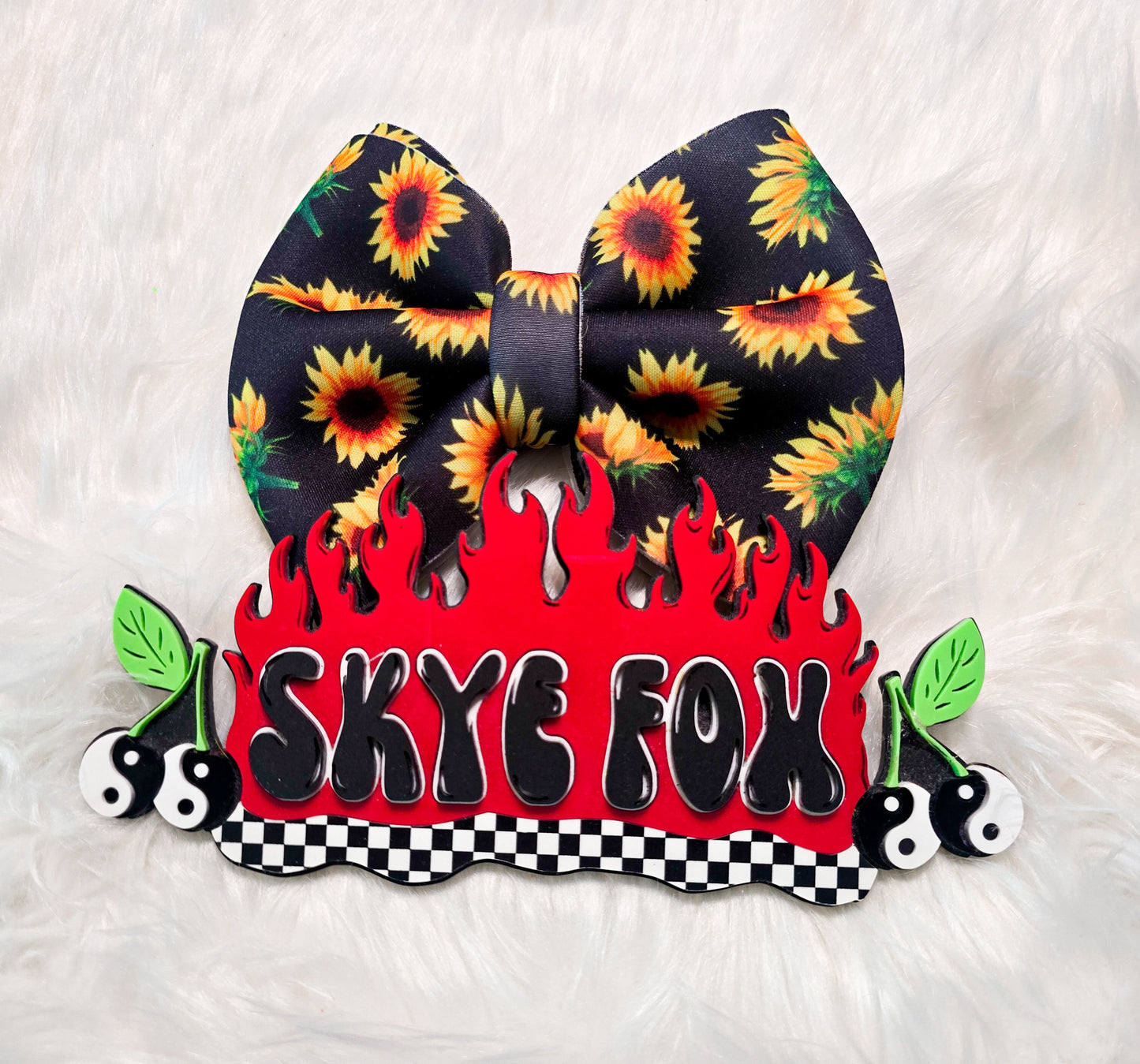 4" Sunflower bow
