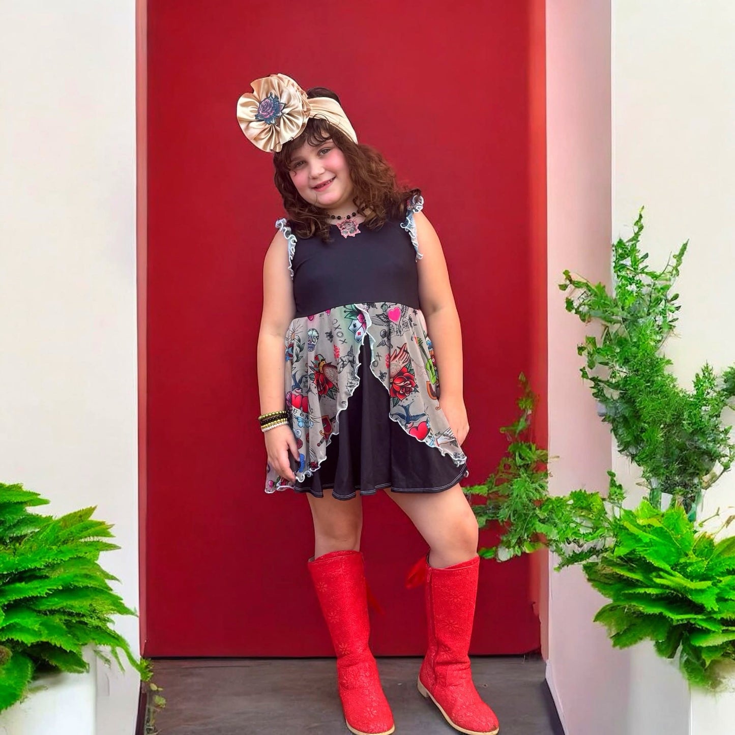 Diana's Cascading Flounce Top/ Dress 2T to 12y