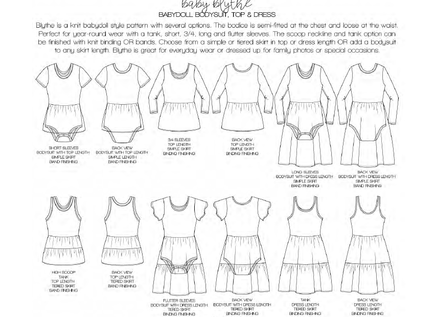 Baby Blythe Bodysuit/ Top/ Dress NB to 18-24m