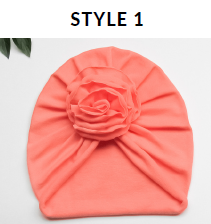 Double Layer Flower Turban Hat 0/3m to Adult