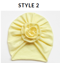 Double Layer Flower Turban Hat 0/3m to Adult