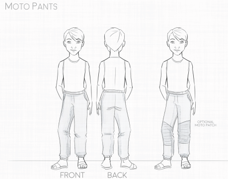 Kids Moto Pants 12/18m to 14y