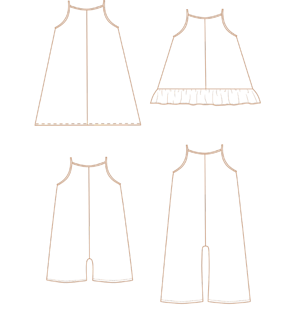 Kids Breeze Top/ Romper/ Dress NB to 16y