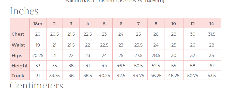 Kids Falcon Top 18m to 14y