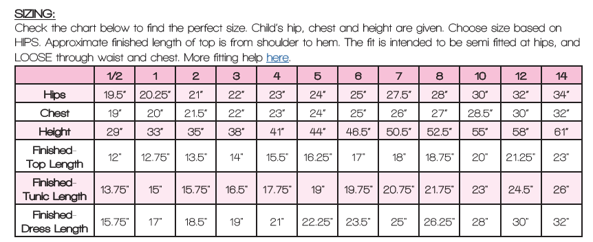 Paige Top Kids & Adult 12/18m to Adult