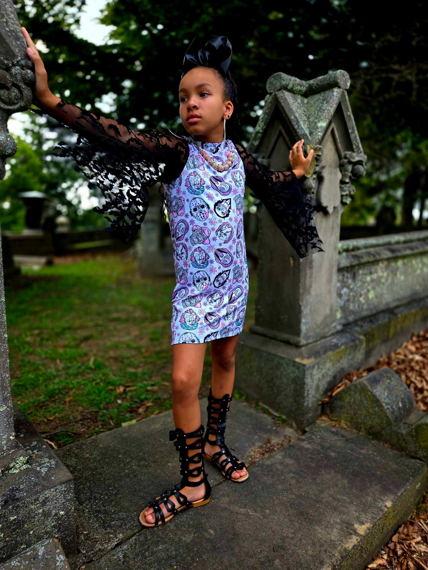 Morticia Dress NB - 9/10y