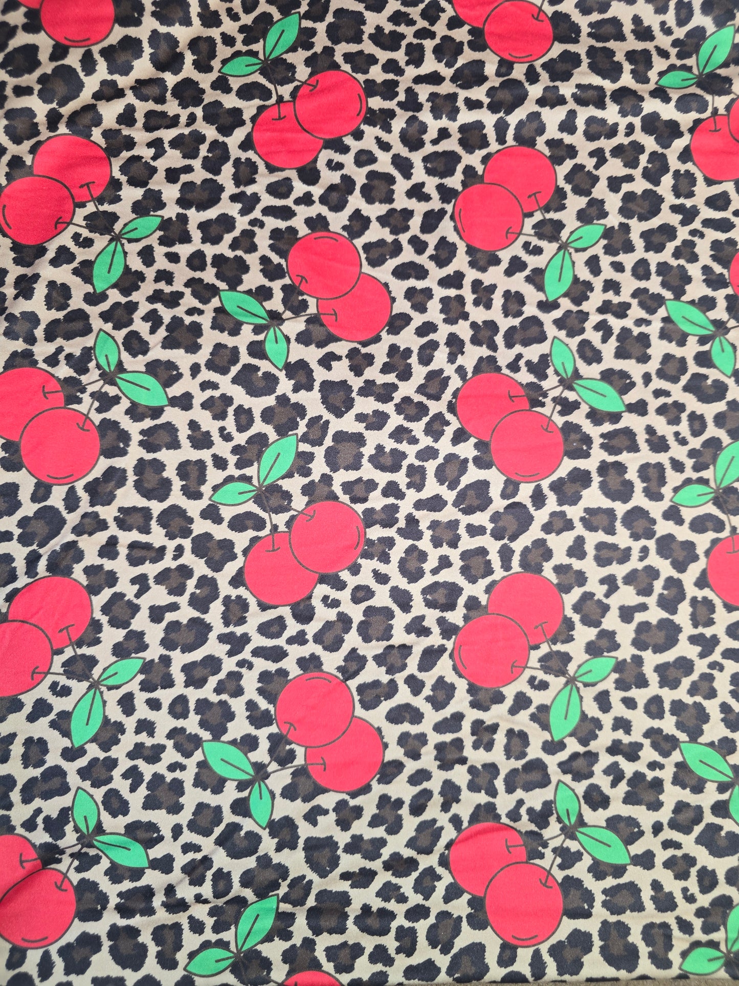 DBP Fabric Leopard Cheetah Cherry