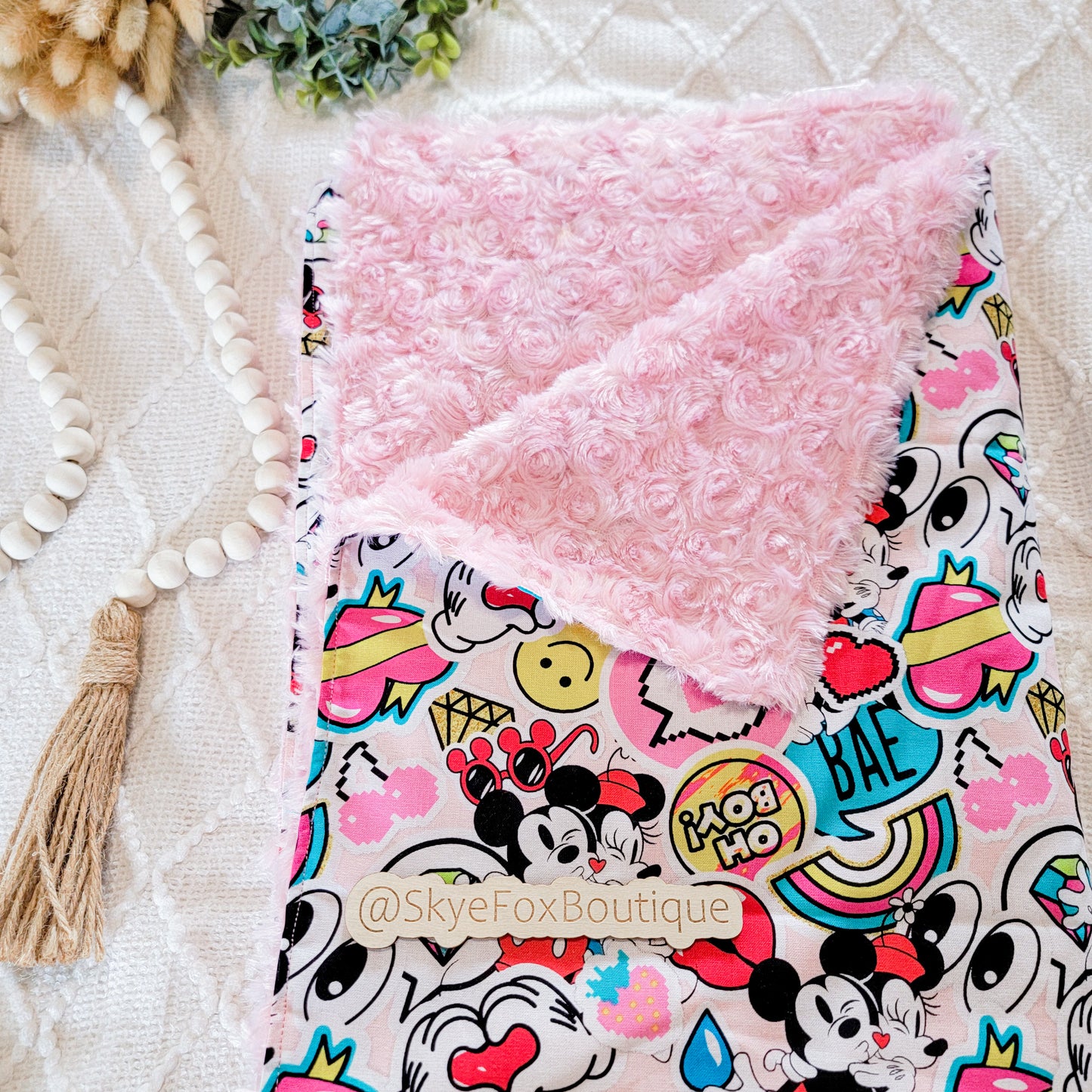 Ready to Ship Pink Minky Blanket