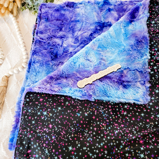 Ready to Ship Galaxy Minky Blanket