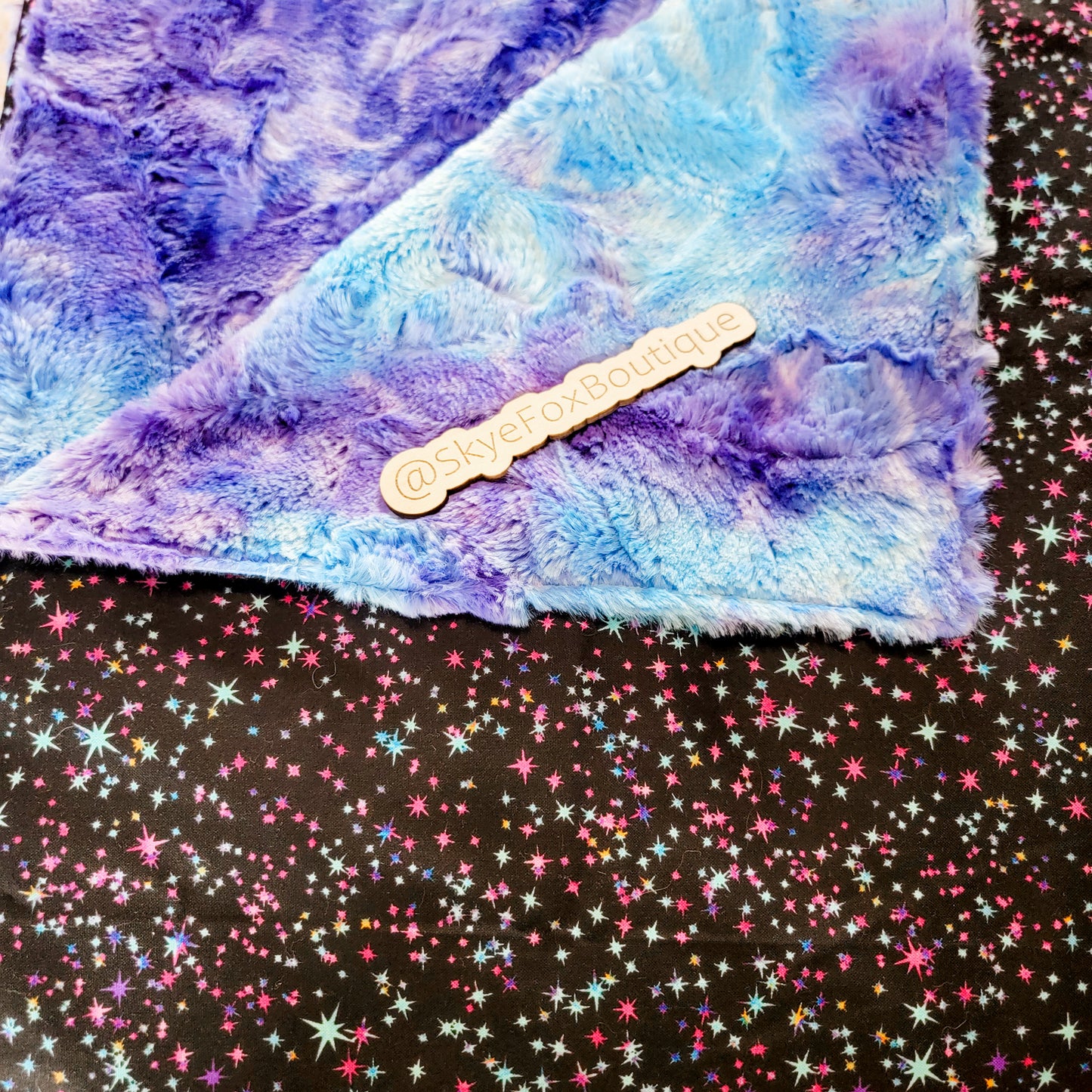 Ready to Ship Galaxy Minky Blanket