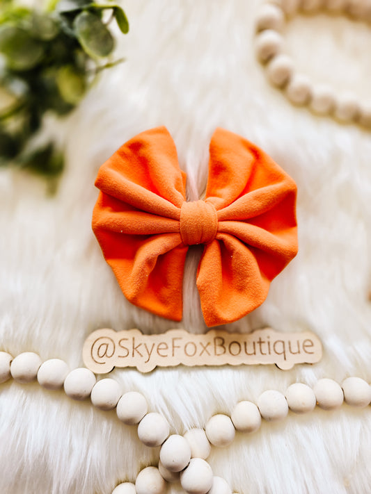 Bright orange 4" Hair Bow