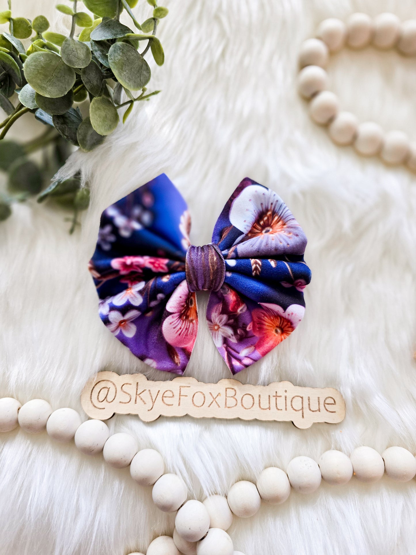 Purple 4" Hair Bow