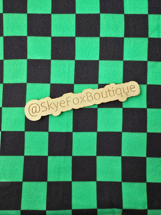 Black green checks