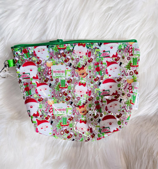 Zipper bag Santa clear