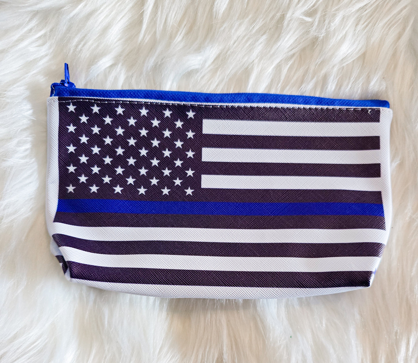 Zipper bag blue line