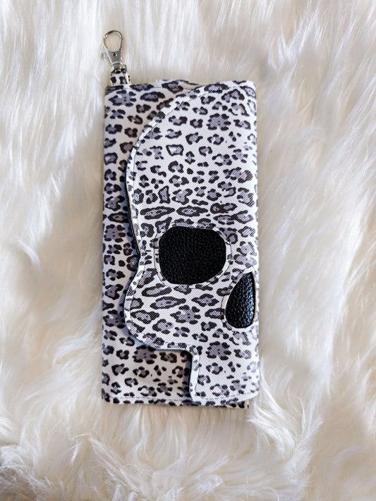 Leopard print Skull wallet