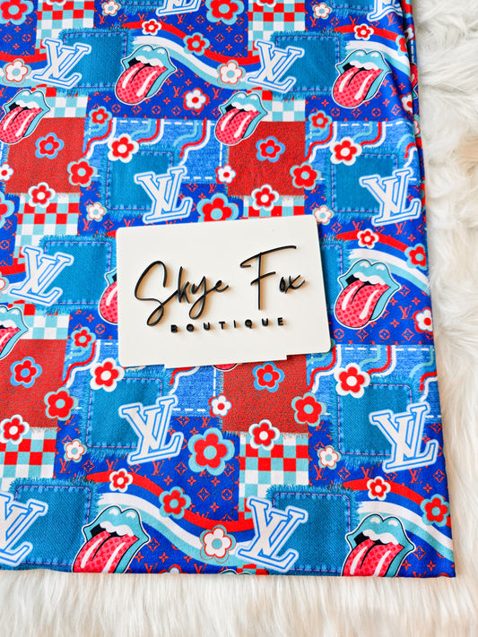 DBP Fabric Red white blue