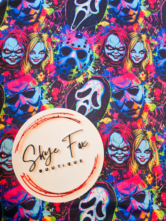 DBP Fabric Neon Splatter horror