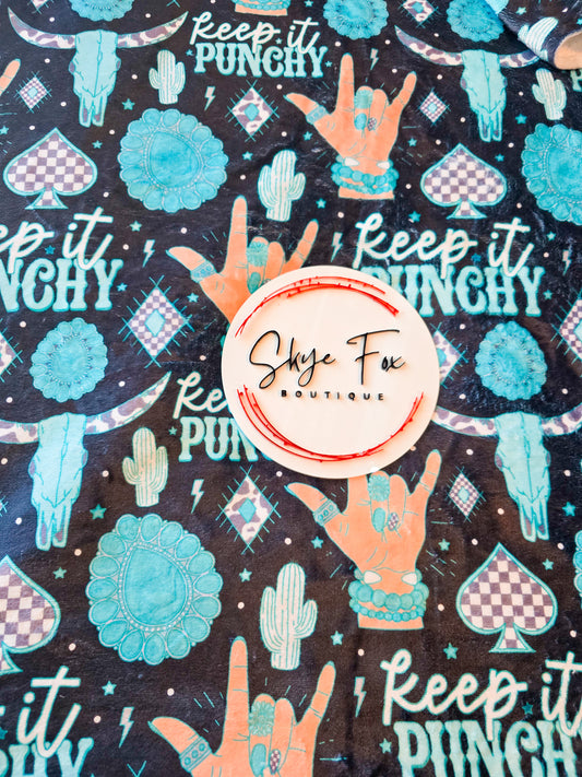 Ready to Ship Blanket size 50x60 Western Punchy