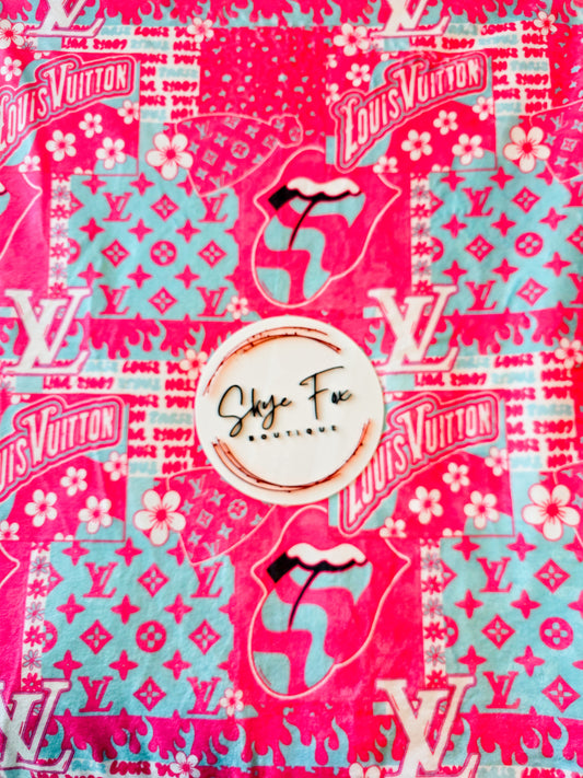 Ready to Ship Blanket size 50x60 Hot pink/blue Brand