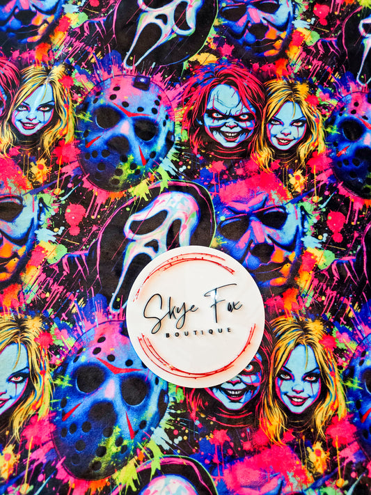 Ready to Ship, Blanket size 50x60 Neon Horror