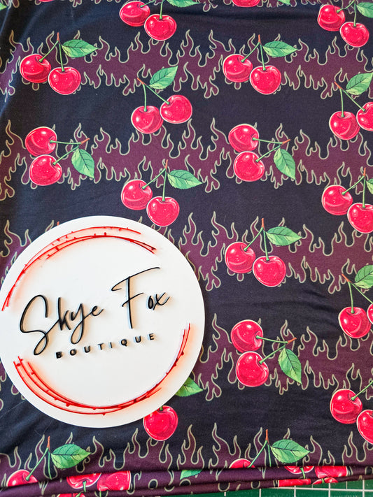 DBP Fabric Cherries flames