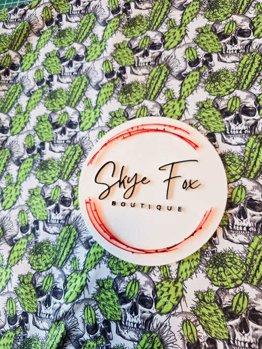 DBP Fabric Skull cactus