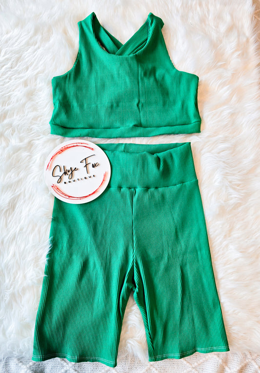 RTS Adult M Bralette and Biker shorts Set