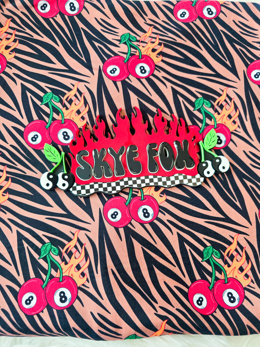 DBP Fabric zebra 8 cherry