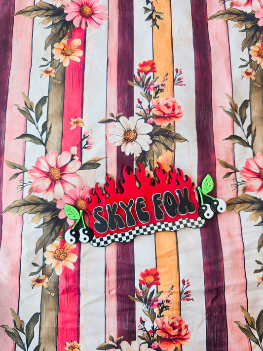 DBP Fabric flower stripe
