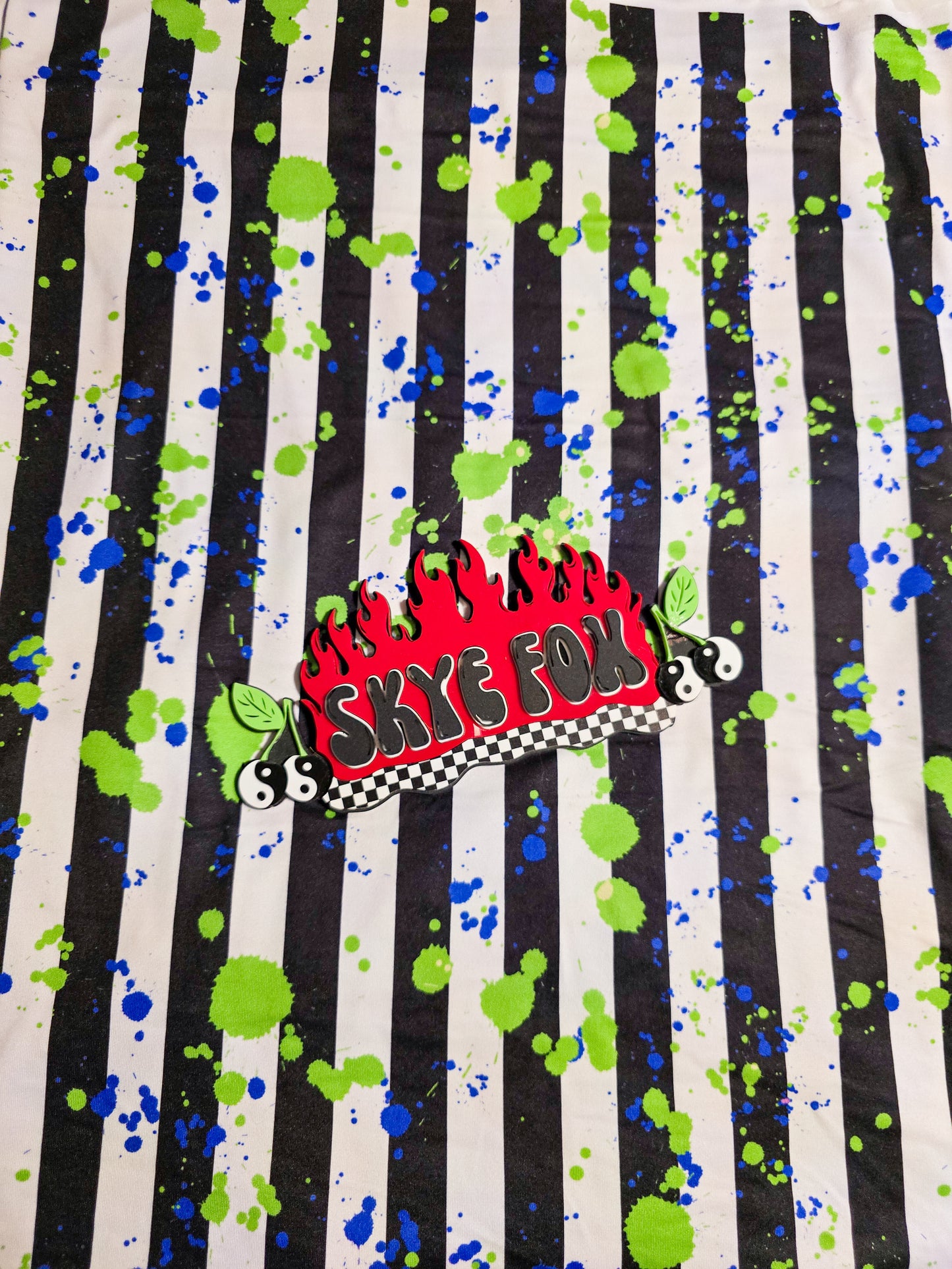 DBP Fabric Stripes and splatter